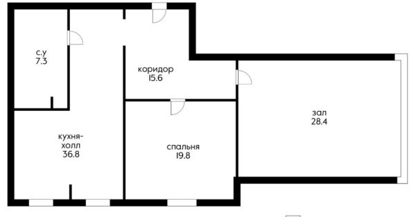 2-к квартира, 4/16 эт., 107м²