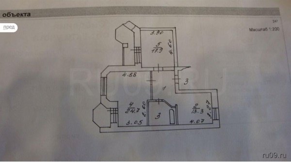 2-к квартира, 4/5 эт., 69м²
