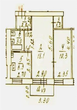 2-к квартира, 4/5 эт., 41м²