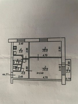 2-к квартира, 2/5 эт., 38м²