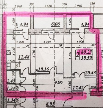 2-к квартира, 8/10 эт., 80м²