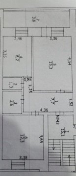 2-к квартира, 5/5 эт., 47м²