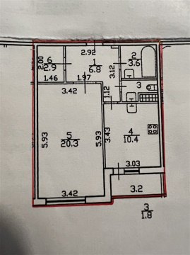 1-к квартира, 6/25 эт., 46м²
