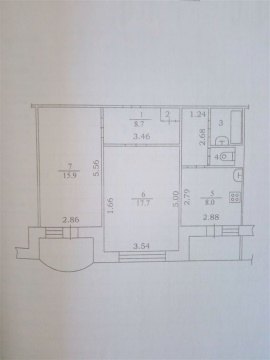 2-к квартира, 4/5 эт., 54м²