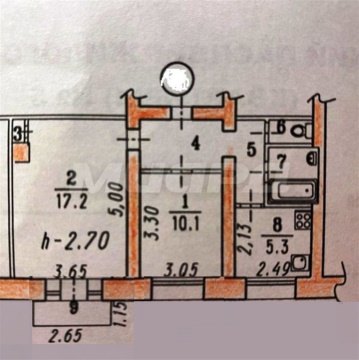 2-к квартира, 2/2 эт., 43м²