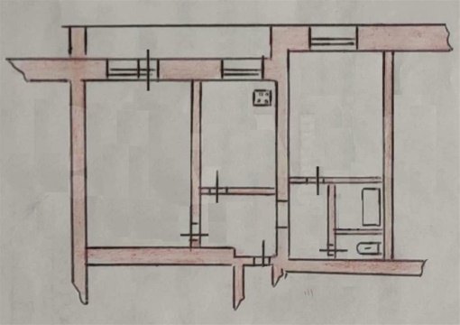 2-к квартира, 6/9 эт., 46м²