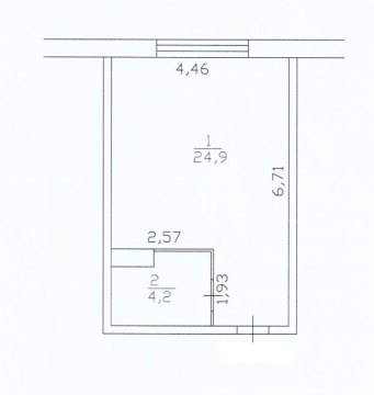Студия, 3/5 эт., 29м²