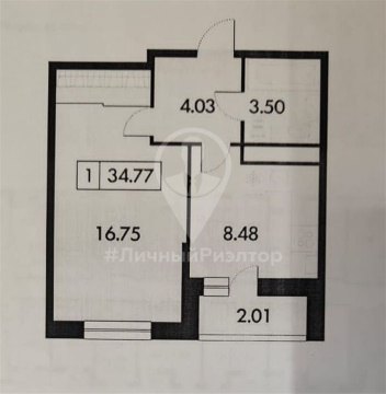 1-к квартира, 15/18 эт., 35м²