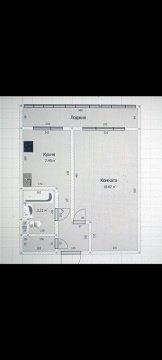 1-к квартира, 2/12 эт., 36м²