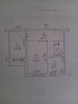 2-к квартира, 2/5 эт., 57м²