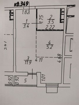 Студия, 3/17 эт., 24м²