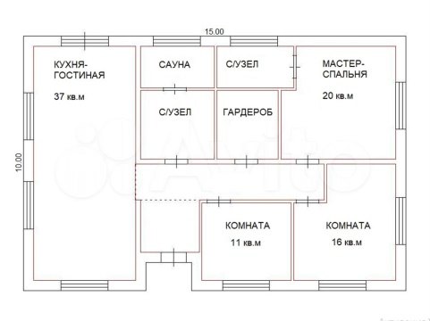 Дом 125м², участок 6 сот.