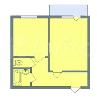 1-к квартира, 5/10 эт., 40м²