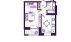 1-к квартира, 5/16 эт., 37м²