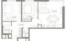 2-к квартира, 24/28 эт., 70м²
